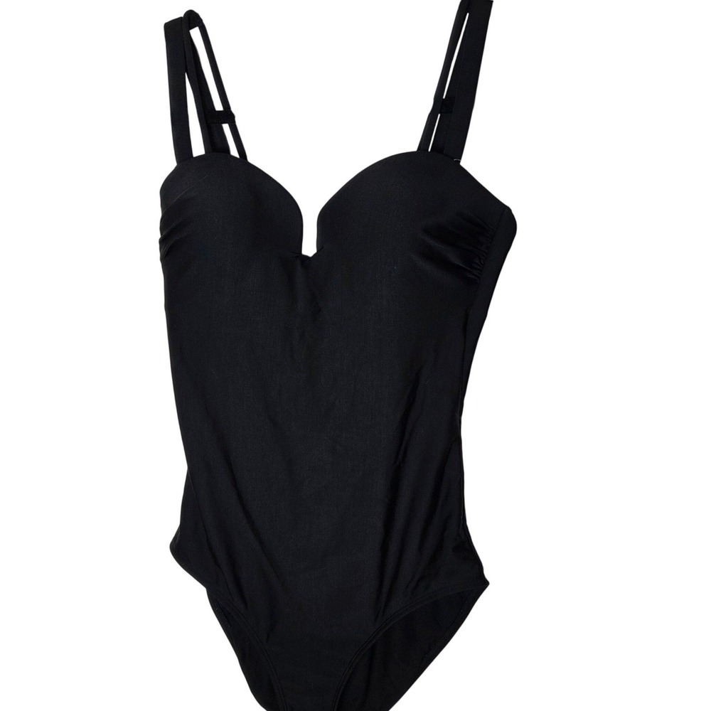 Athleta One Piece Swimsuit Sweetheart Neck Strappy Back Solid Swim Small